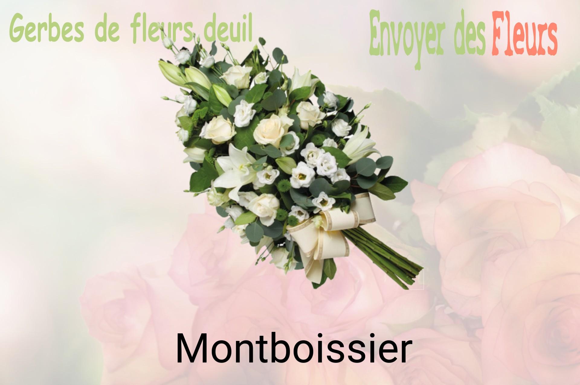 Gerbe de fleurs de deuil livrée à Montboissier